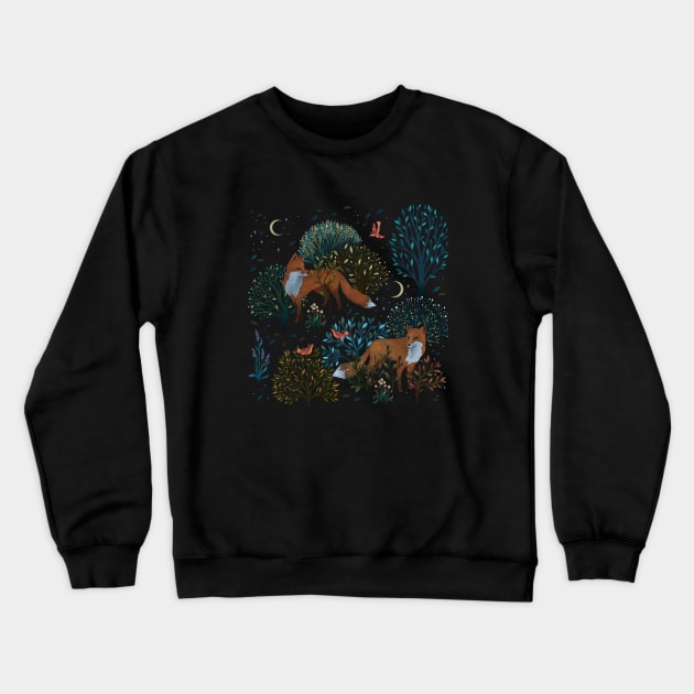 Forest Foxes Crewneck Sweatshirt by Episodic Drawing